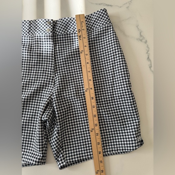 Maggie Lane Black and White Checkered Women's Shorts - Picture 6 of 6